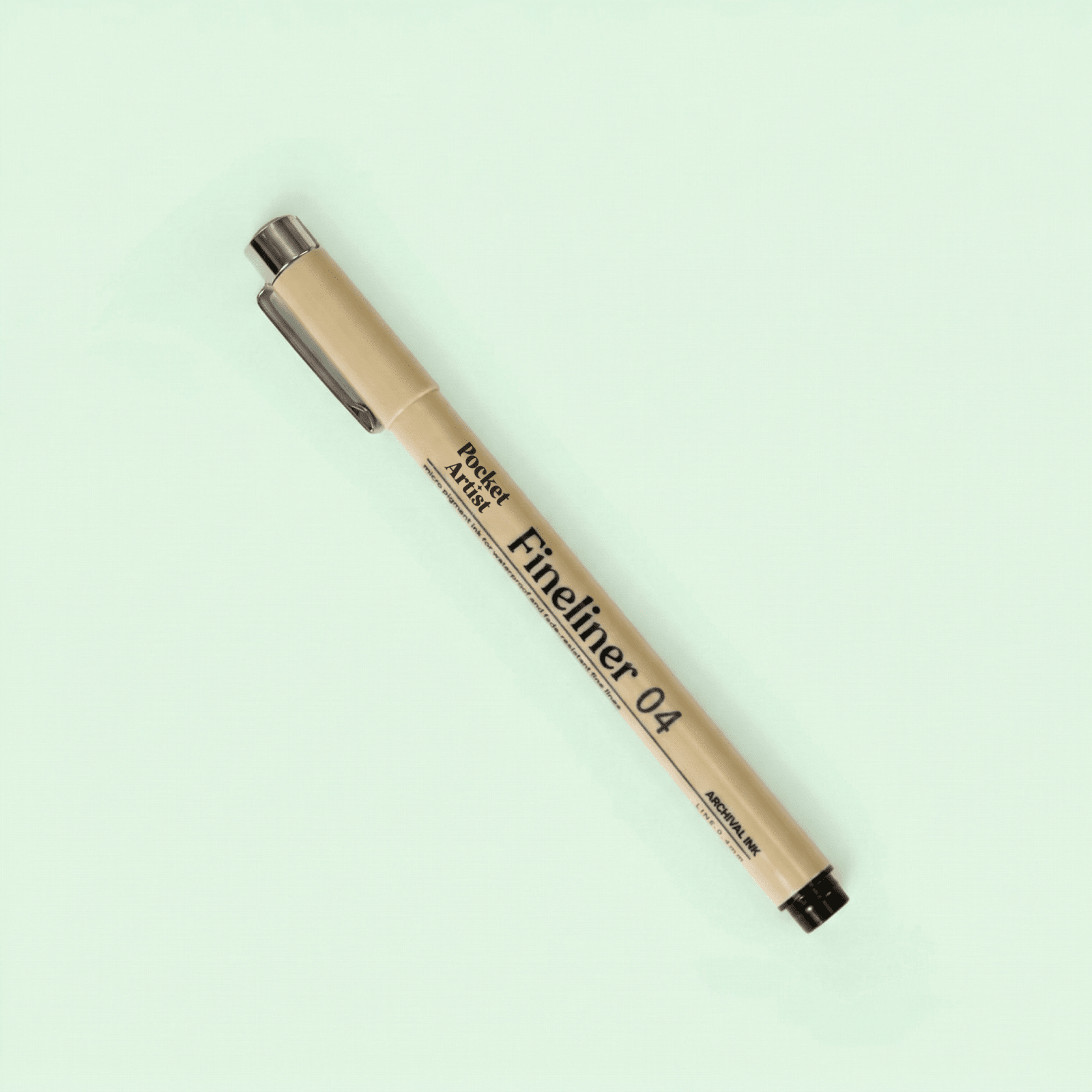 Beige fineliner pen for drawing and sketching